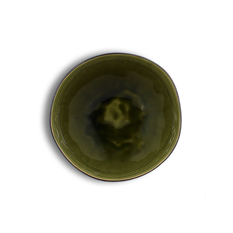 ASSIETTE GOURMET META 24CM 1020ML EN GRÈS VERT