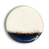 ASSIETTE PLATE KATANGA 27.5CM EN GRÈS BLANC ET BLEU