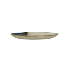 ASSIETTE DESSERT KATANGA 20.5CM EN GRÈS BLEU ET BLANC