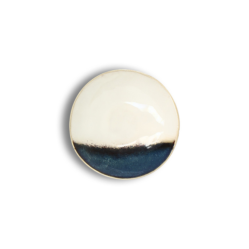 COUPELLE KATANGA 20CM EN GRÈS BLEU ET BLANC