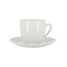 BOITE 6 TASSES+SOUCOUPES METROPOLITAN 20CL EN PORCELAINE BLANCHE