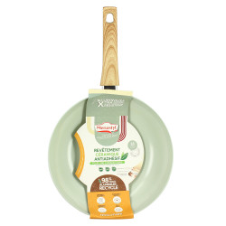 WOK COLORAMA 28CM EN ALUMINIUM RECYCLÉ CELADON INDUCTION