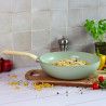 WOK COLORAMA 28CM EN ALUMINIUM RECYCLÉ CELADON INDUCTION