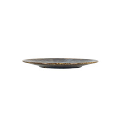 ASSIETTE DESSERT VOLCANO 20CM EN PORCELAINE MARRON