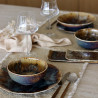 ASSIETTE DESSERT VOLCANO 20CM EN PORCELAINE MARRON