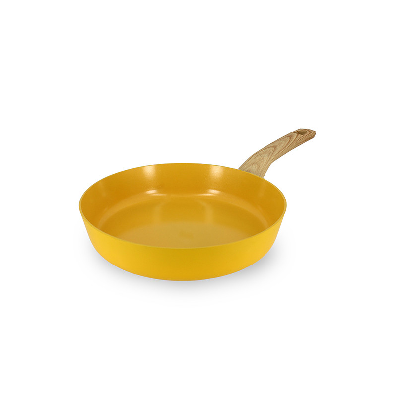POELE COLORAMA 24CM EN ALUMINIUM RECYCLÉ SAFRAN INDUCTION