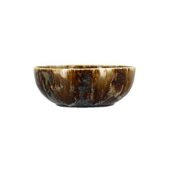 COUPELLE VOLCANO 16CM EN PORCELAINE MARRON