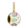 SAUTEUSE COLORAMA 24CM EN ALUMINIUM RECYCLÉ SAFRAN COUVERCLE VERRE