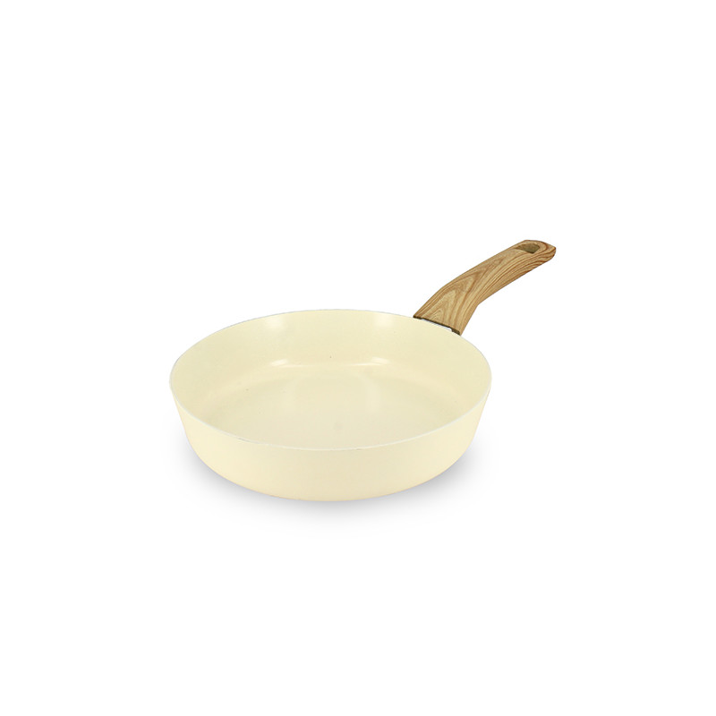 POELE COLORAMA 20CM EN ALUMINIUM RECYCLÉ CRÈME INDUCTION