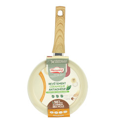 POELE COLORAMA 20CM EN ALUMINIUM RECYCLÉ CRÈME INDUCTION