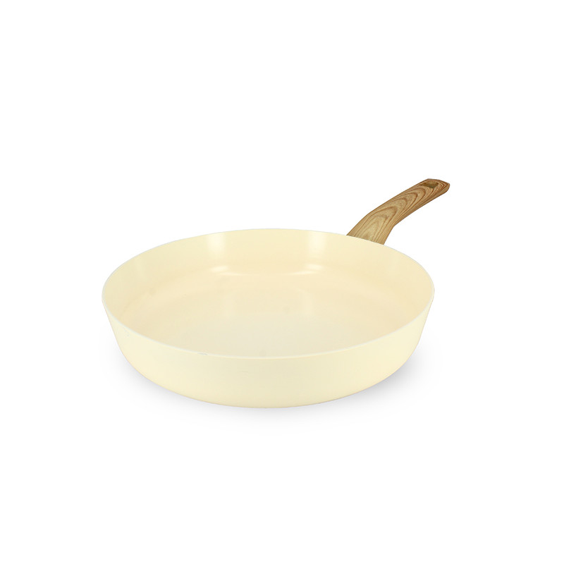 POELE COLORAMA 28CM EN ALUMINIUM RECYCLÉ CRÈME INDUCTION