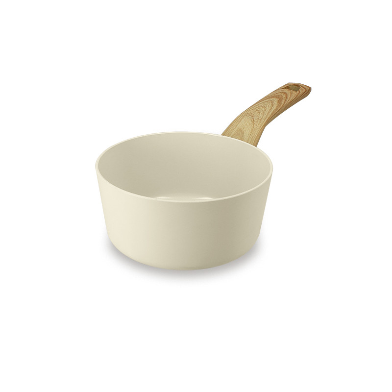 CASSEROLE COLORAMA 16CM EN ALUMINIUM RECYCLÉ CRÈME INDUCTION