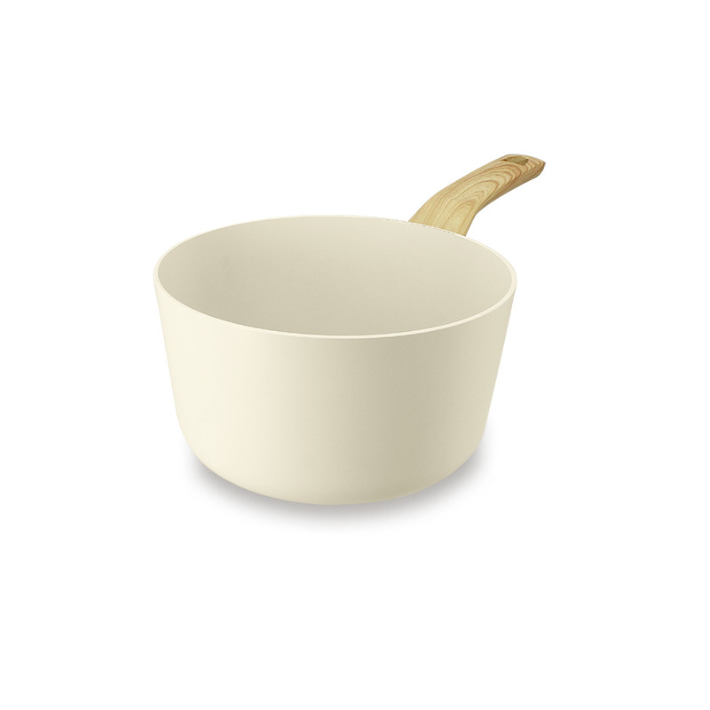 CASSEROLE COLORAMA 20CM EN ALUMINIUM RECYCLÉ CRÈME INDUCTION