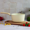 CASSEROLE COLORAMA 20CM EN ALUMINIUM RECYCLÉ CRÈME INDUCTION