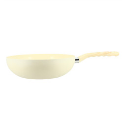 WOK CRÈME 28CM EN ALUMINIUM...