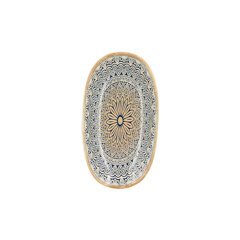 ASSIETTE OVALE BYZANCE 19X10.5CM EN PORCELAINE