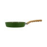 POELE 20CM EN ALUMINIUM RECYCLÉ COULEUR OLIVE  INDUCTION COLORAMA