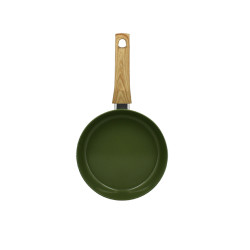 POELE 20CM EN ALUMINIUM RECYCLÉ COULEUR OLIVE  INDUCTION COLORAMA