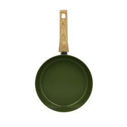 POELE 24CM EN ALUMINIUM RECYCLÉ COULEUR OLIVE  INDUCTION COLORMA