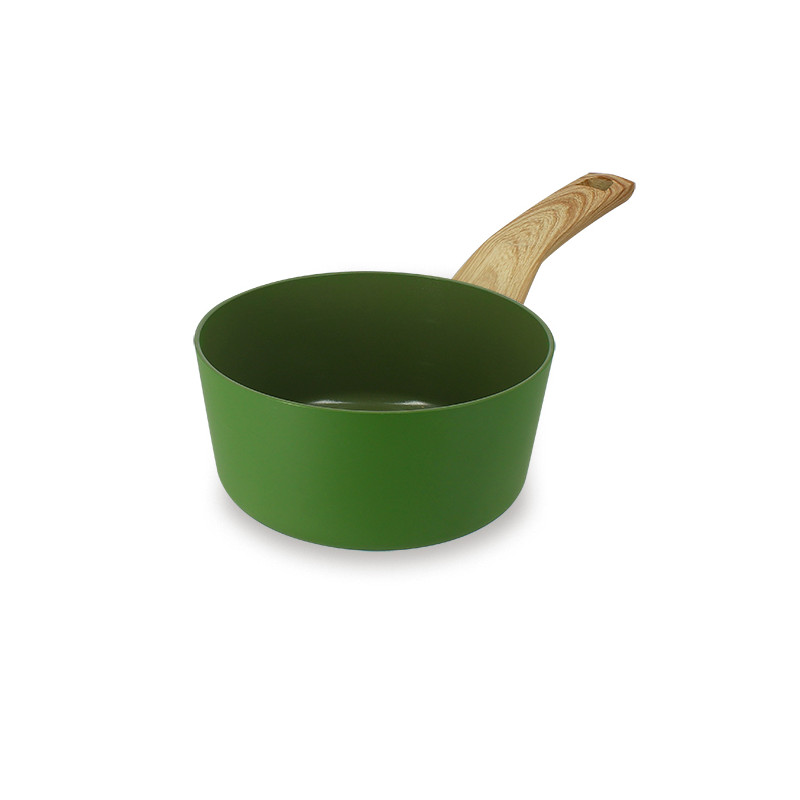 CASSEROLE 16CM ALUMINIUM RECYCLÉ COULEUR OLIVE INDUCTION COLORAMA