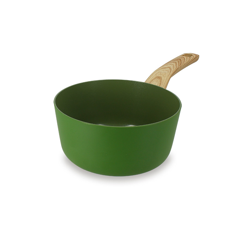 CASSEROLE DE 18CM EN ALUMINIUM RECYCLÉ OLIVE  INDUCTION COLORAMA