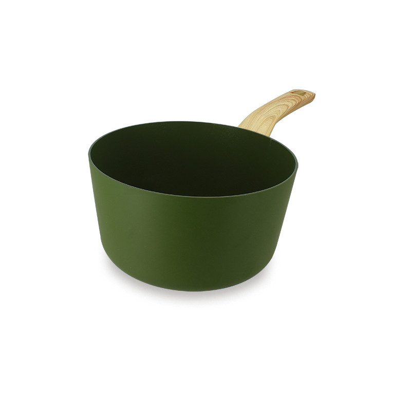 CASSEROLE DE 20CM EN ALUMINIUM RECYCLÉ OLIVE INDUCTION COLORAMA