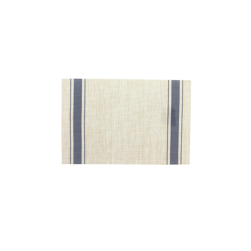 SET DE TABLE TISSÉ 45X30CM EN PVC BLEU ET BEIGE