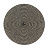 SET DE TABLE TISSÉ ROND 36CM EN PAPIER ET COTON NATUREL ET NOIR