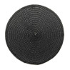 SET DE TABLE TISSÉ ROND 36CM EN PAPIER ET COTON NATUREL ET NOIR