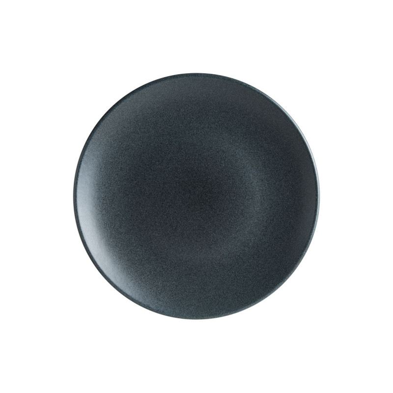 ASSIETTE PLATE GRAPHITE EN PORCELAINE 27CM
