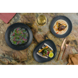 ASSIETTE PLATE VAGO GRAPHITE 24CM