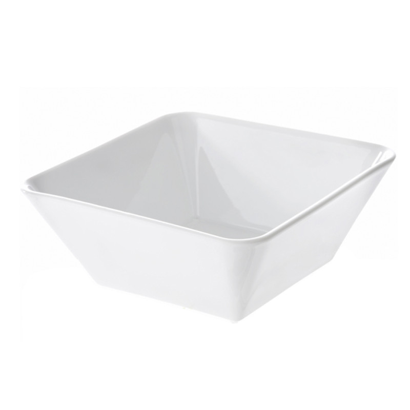 SALADIER 21CM CARRE PORCELAINE BLANCHE