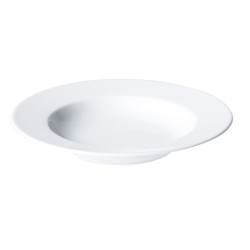 ASSIETTE CREUSE ROMA 22.5CM EN PORCELAINE BLANCHE