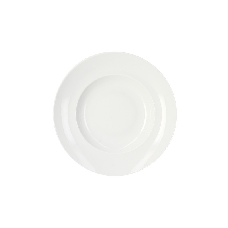 ASSIETTE À PÂTES 30CM UNIE BLANCHE EN PORCELAINE