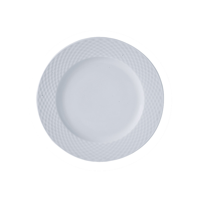 ASSIETTE PLATE POLO 20CM EN PORCELAINE BLANC