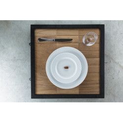 ASSIETTE PLATE POLO 20CM EN PORCELAINE BLANC