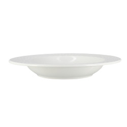 ASSIETTE CREUSE 23CM PORCELAINE POLO BLANC