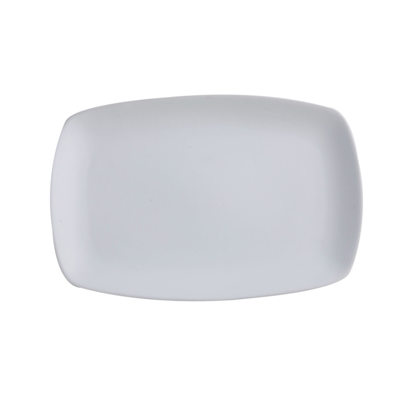 PLAT ALASKA 29X19CM EN PORCELAINE BLANC