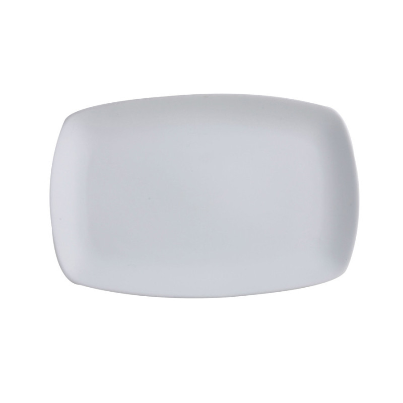 PLAT RECTANGLE 30.5X19.5 PORCELAINE ALASKA BLANC