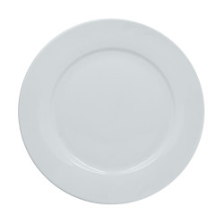 ASSIETTE PLATE 26.5CM EN PORCELAINE BLANCHE