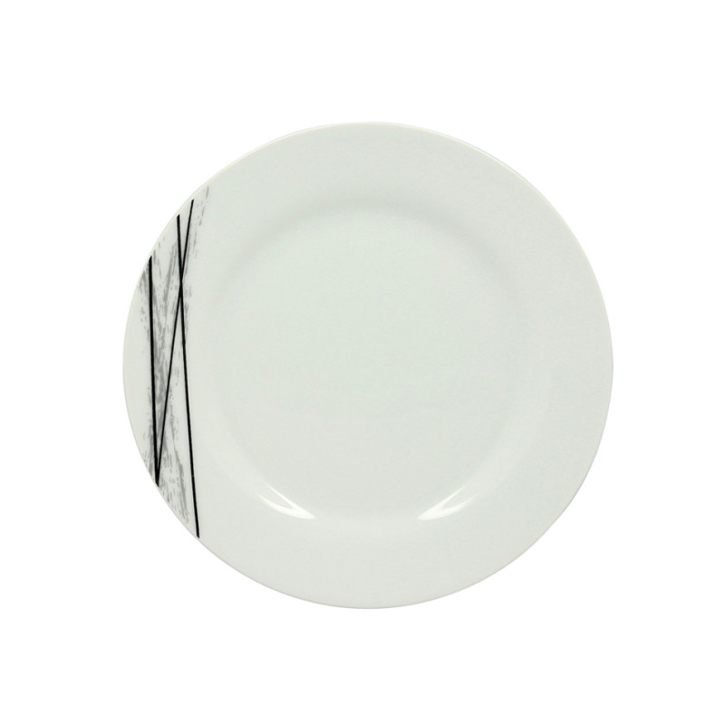 ASSIETTE À DESSERT CARBONE 19CM EN PORCELAINE