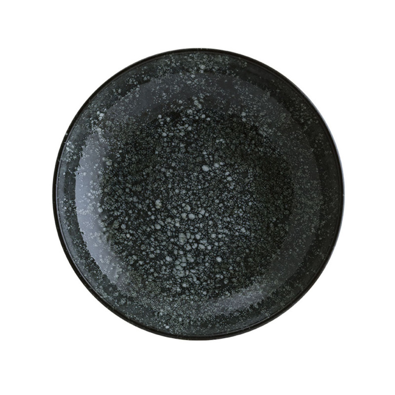 ASSIETTE CREUSE BLOOM COSMOS NOIR 23CM EN PORCELAINE