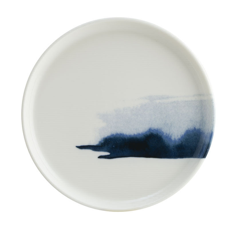 ASSIETTE PLATE BLUE WAVE HYGGE 22CM EN PORCELAINE