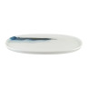 ASSIETTE OVALE BLUE WAVE 34CM EN PORCELAINE