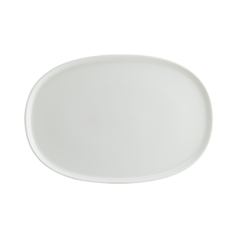 ASSIETTE OVALE BLANCHE HYGGE 34CM PORCELAINE