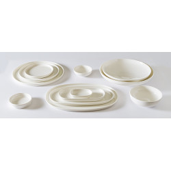 ASSIETTE OVALE BLANCHE HYGGE 34CM PORCELAINE
