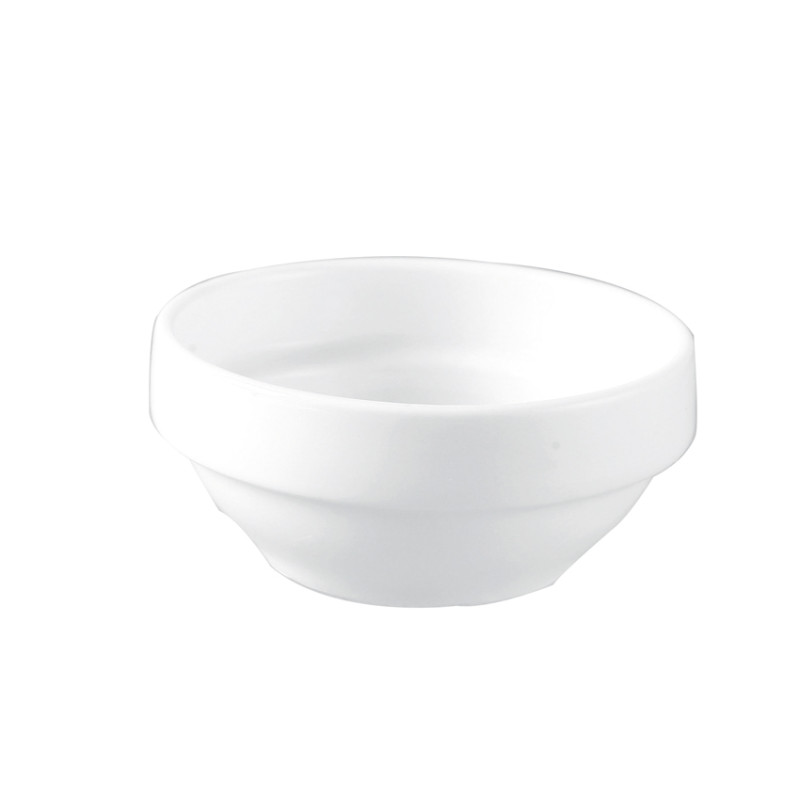 BOL SAUCE 8CM 10CL EMPILABLE GRÈS BLANC
