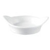 PLAT À OEUF 8.5X7.5CM EN GRÈS BLANC