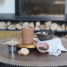TISANIÈRE ANNA 350ML EN GRÈS NOISETTE COUVERCLE EN HEVEA